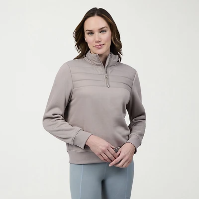 Free Country Womens High Neck Long Sleeve Quarter-Zip Pullover