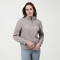 Free Country Womens High Neck Long Sleeve Quarter-Zip Pullover