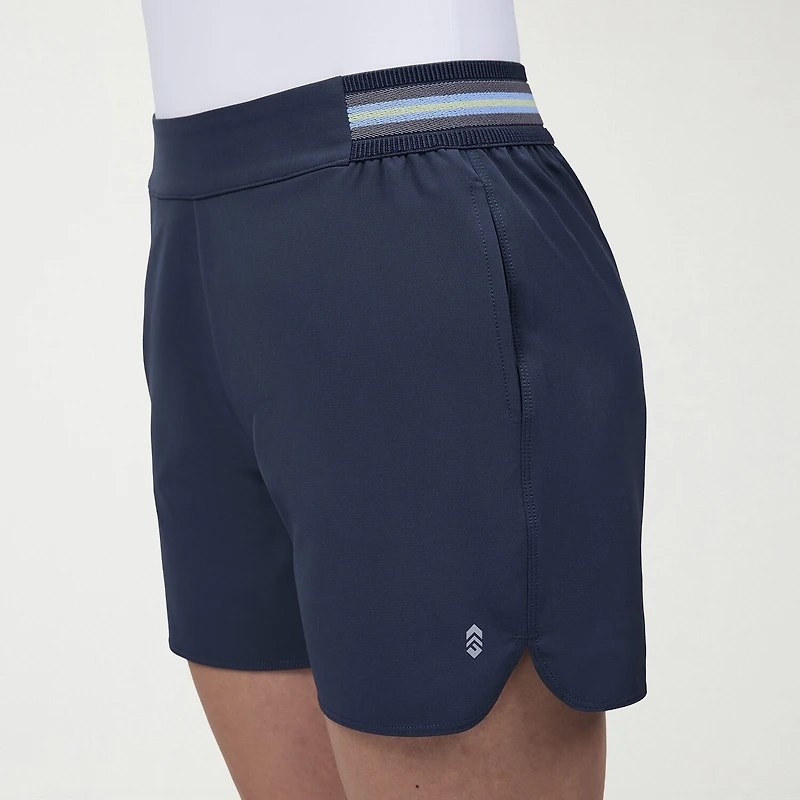 Free Country Womens Mid Rise Stretch Fabric Moisture Wicking Active Pull-On Short