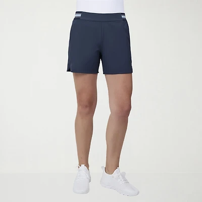 Free Country Womens Mid Rise Stretch Fabric Moisture Wicking Active Pull-On Short