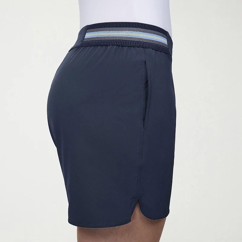 Free Country Womens Mid Rise Stretch Fabric Moisture Wicking Active Pull-On Short