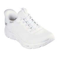 Skechers Bobs Hands Free Slip-Ins Sport Arc Wave Womens Slip-On Walking Shoes