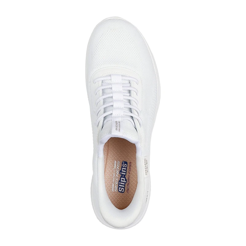 Skechers Bobs Hands Free Slip-Ins Sport Arc Wave Womens Slip-On Walking Shoes