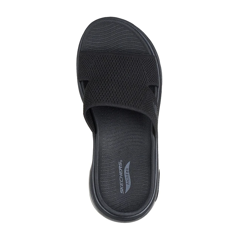 Skechers Womens Slide Sandals Wide Width