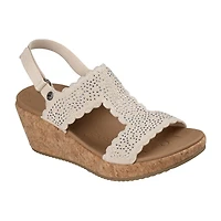 Skechers Womens Beverlee Arch Fit Wedge Sandals