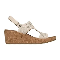 Skechers Womens Beverlee Arch Fit Wedge Sandals