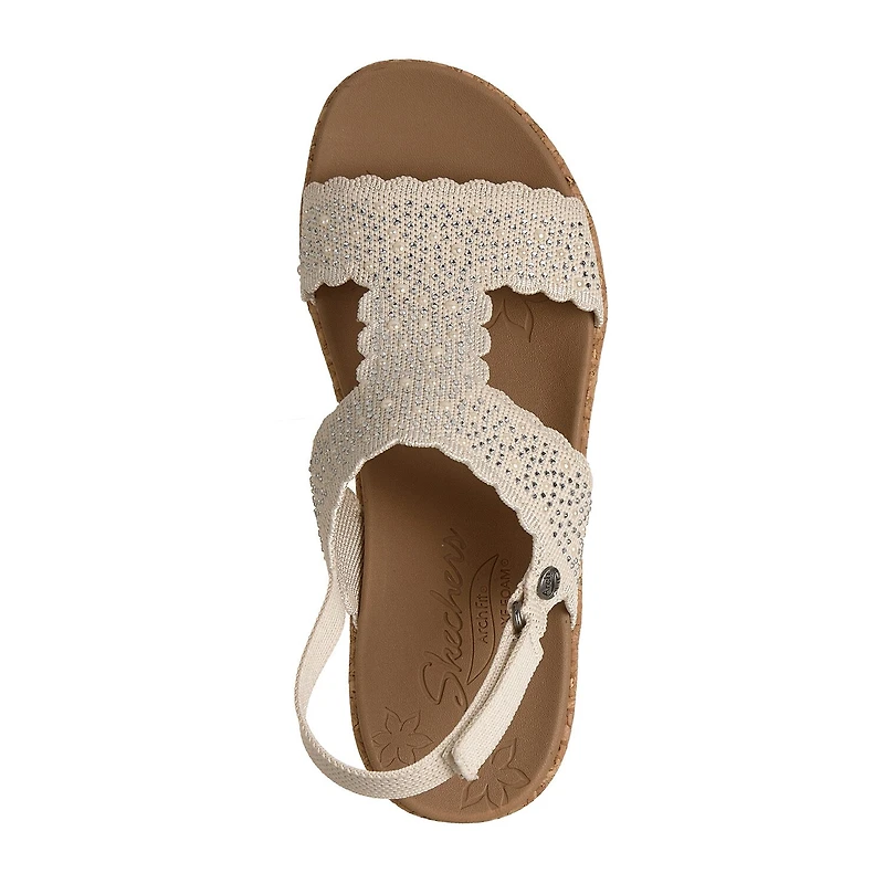 Skechers Womens Beverlee Arch Fit Wedge Sandals
