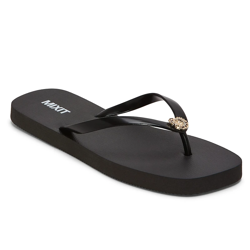 Mixit Womens Embellished Flip-Flops