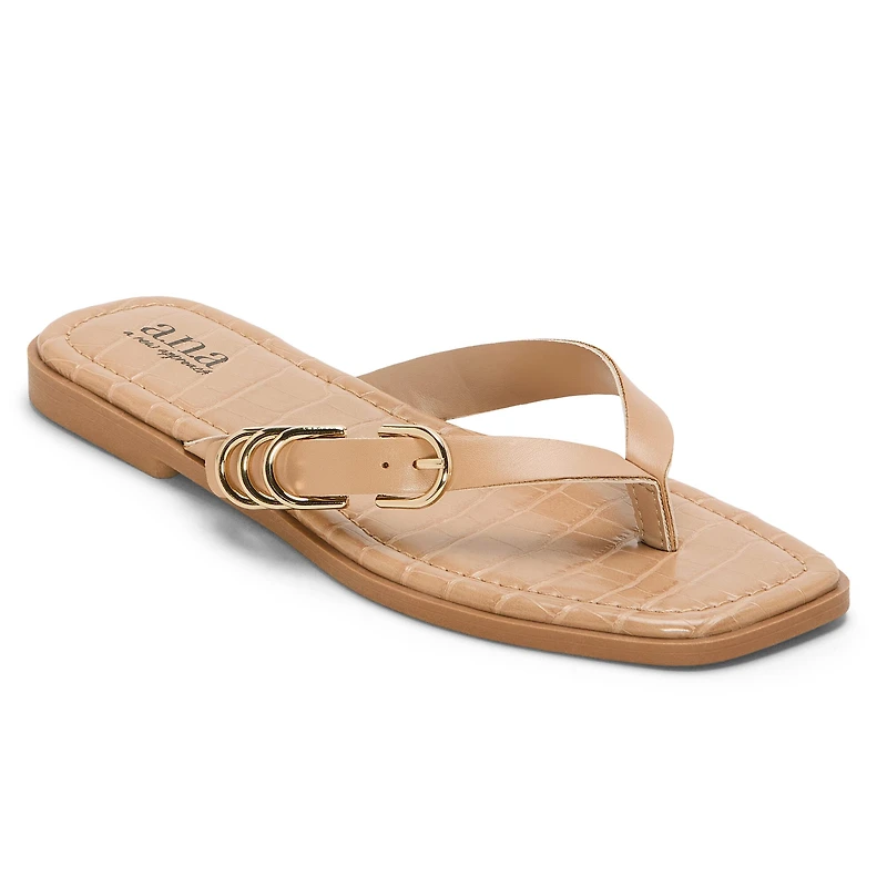 A.N.A Womens Hardware Flip-Flops