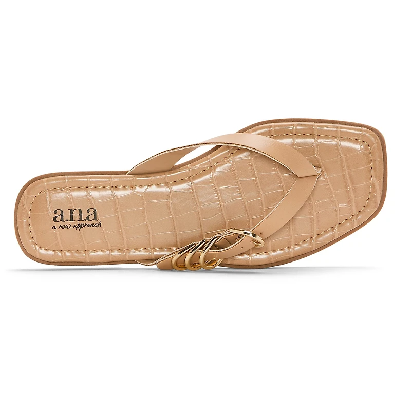 A.N.A Womens Hardware Flip-Flops