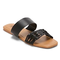 a.n.a Womens Dual Band Slide Sandals