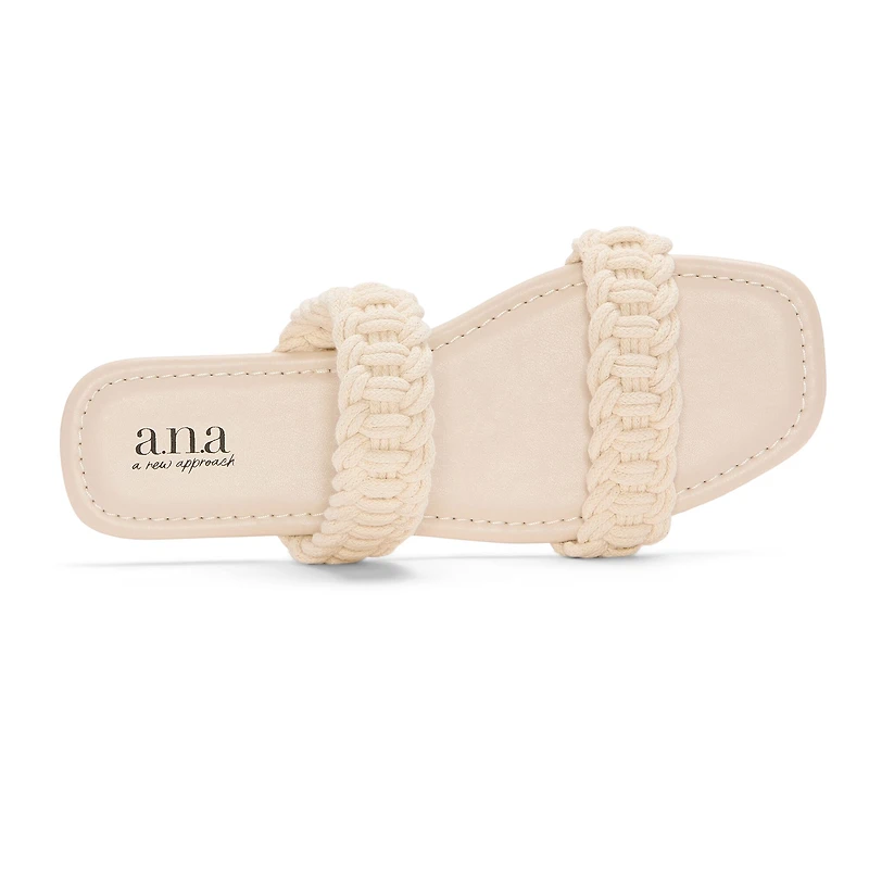 a.n.a Womens Double Crochet Slide Sandals