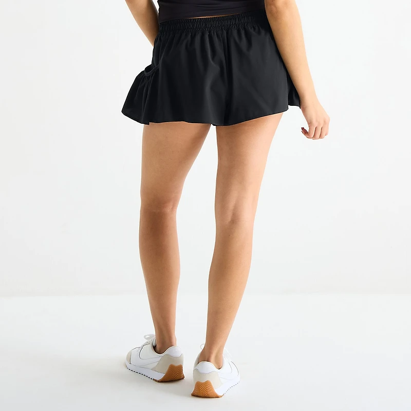 Arizona Womens Mid Rise Juniors Active Pull-On Short