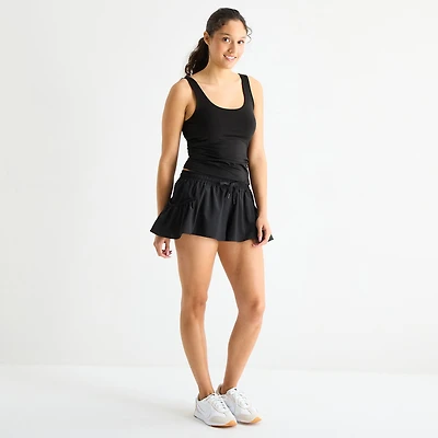 Arizona Womens Mid Rise Juniors Active Pull-On Short