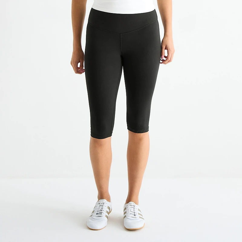 Arizona Womens Mid Rise Juniors Capri Legging