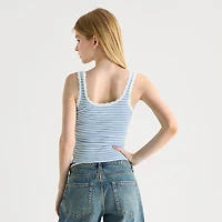 Arizona Womens Juniors Scoop Neck Sleeveless Tank Top