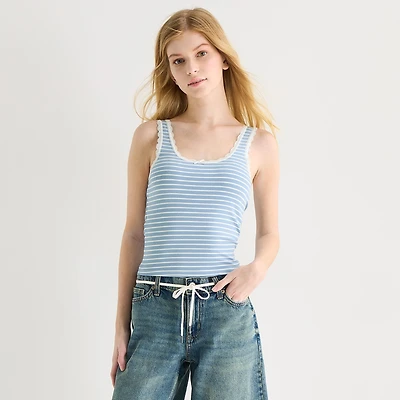 Arizona Womens Juniors Scoop Neck Sleeveless Tank Top