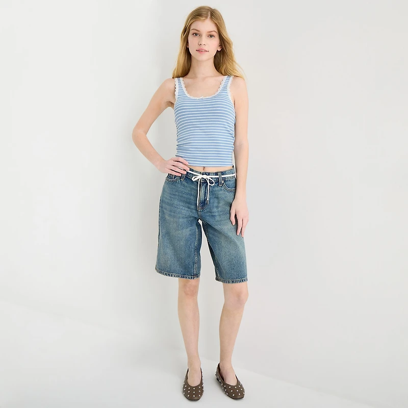 Arizona Womens Juniors Scoop Neck Sleeveless Tank Top