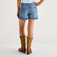 Arizona Womens 5" Mid Rise Juniors Denim Short