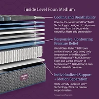 Beautyrest World Class Level Four 15" Medium Tight top - Mattress Only