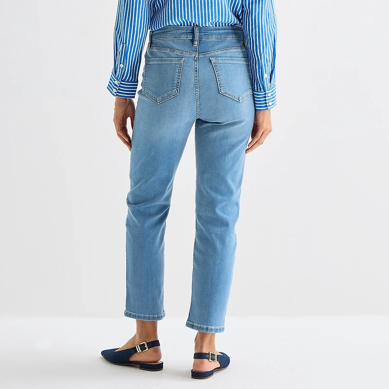 Liz Claiborne Lana Womens High Rise Cropped Jean