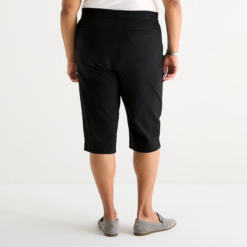 Liz Claiborne Lisa Womens Plus Straight Capri Pant