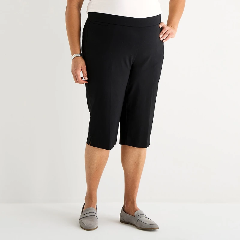 Liz Claiborne Lisa Womens Plus Straight Capri Pant