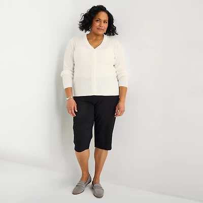 Liz Claiborne Lisa Womens Plus Straight Capri Pant