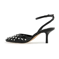 RM Rebecca Minkoff Fiona Womens Round Closed Toe Spool Heel Pumps