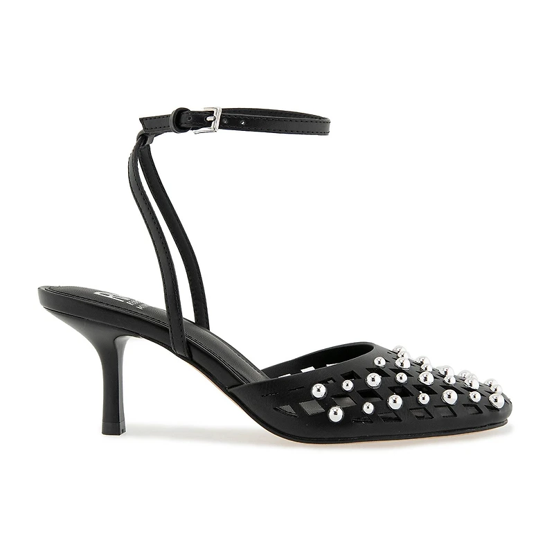 RM Rebecca Minkoff Fiona Womens Round Closed Toe Spool Heel Pumps