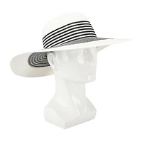 JS Jessica Simpson Black And White Stripe Womens Floppy Hat