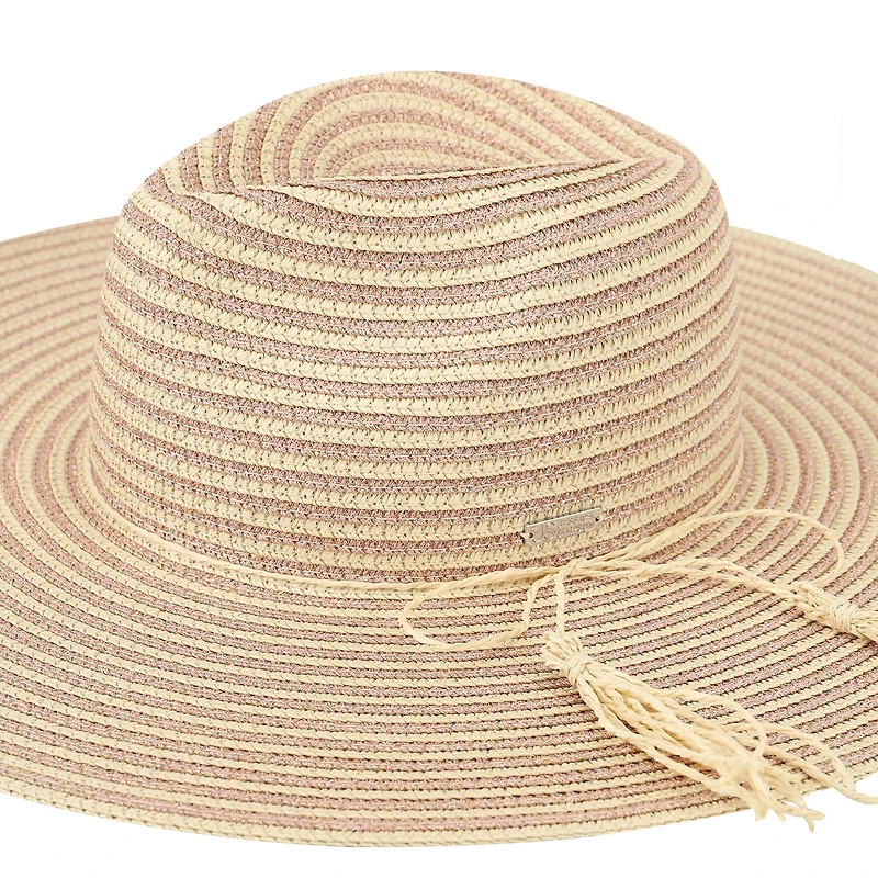 JS Jessica Simpson Stripe Shimmer Womens Floppy Hat