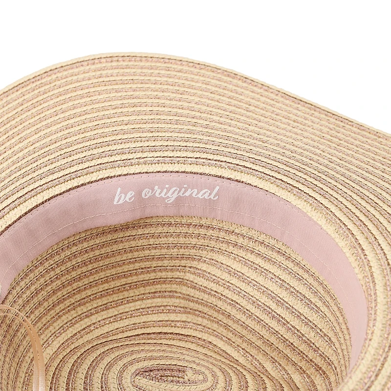JS Jessica Simpson Stripe Shimmer Womens Floppy Hat
