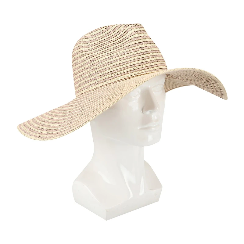 JS Jessica Simpson Stripe Shimmer Womens Floppy Hat
