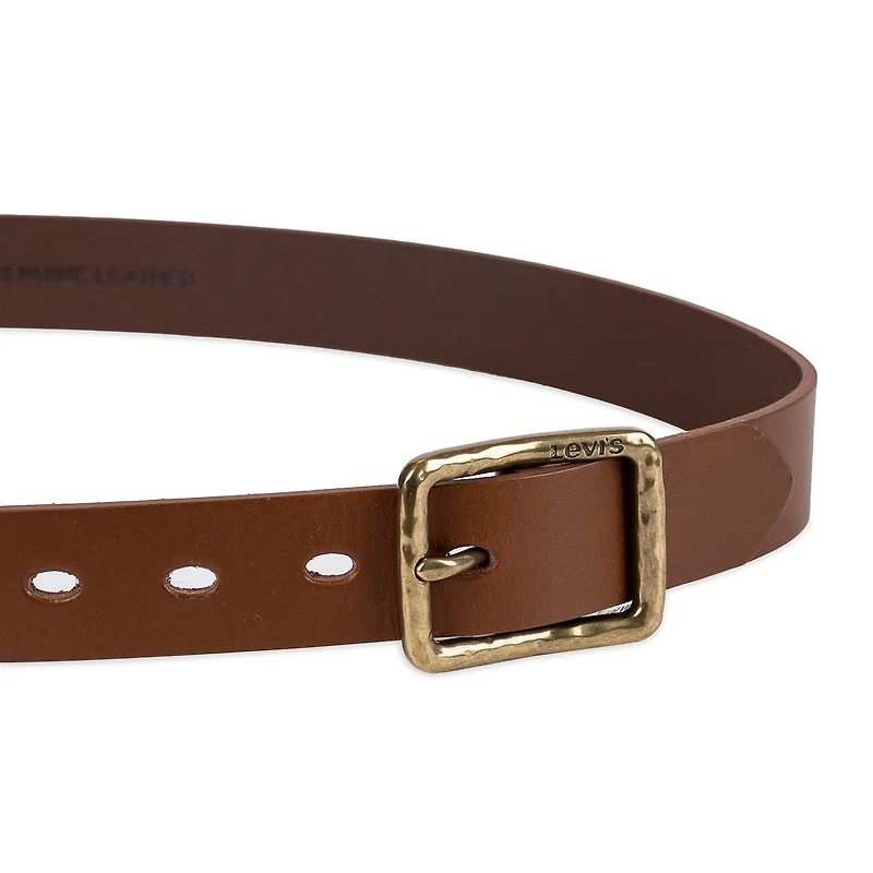 Levi's® Hammered Square Centerbar Buckle, Casual Belt, Genuine Leather Womens Belt