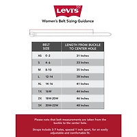 Levi's® Hammered Square Centerbar Buckle, Casual Belt, Genuine Leather Womens Belt