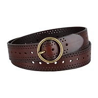 Levi's® Fully Adjustable Belt, Round Centerbar Buckle, Genuine Leather Womens Belt