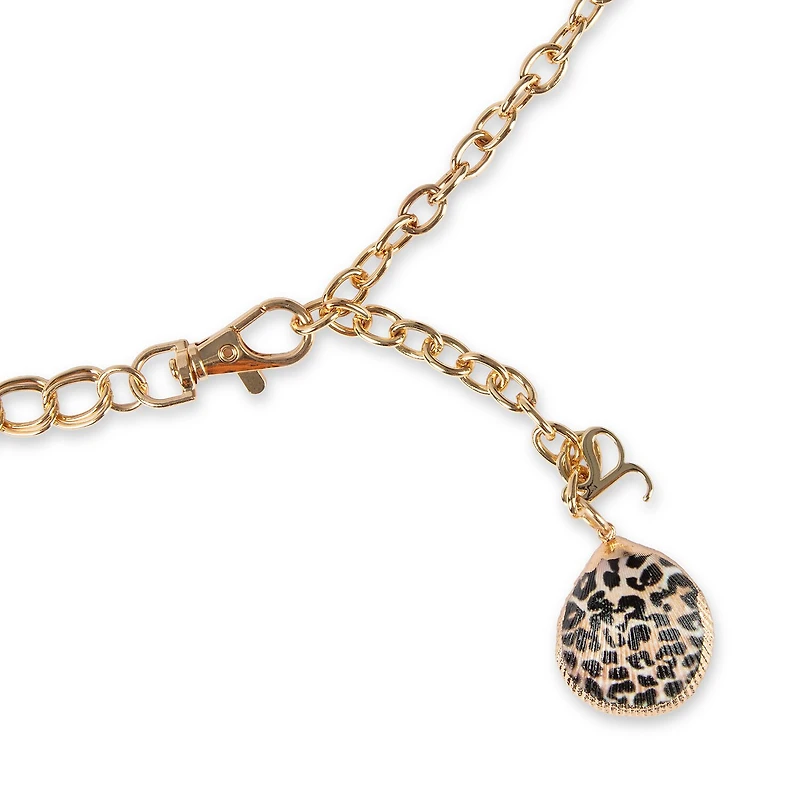 JS Jessica Simpson Shell Charm Chain Womens Belt