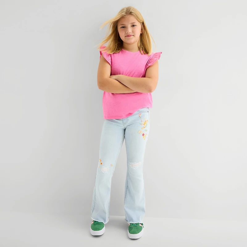 Vanilla Star Big Kid Girls Flare Leg Jean