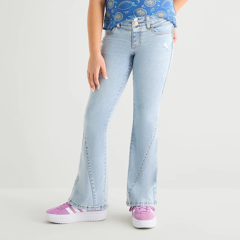 Vanilla Star Big Kid Girls High Rise Flare Leg Jean