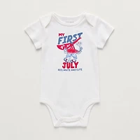 Okie Dokie Baby Unisex Round Neck Short Sleeve Rib Bodysuit