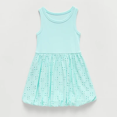 Okie Dokie Toddler & Little Girls Bubble Hem Sleeveless A-Line Dress