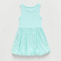 Okie Dokie Toddler & Little Girls Bubble Hem Sleeveless A-Line Dress