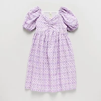 Thereabouts Little & Big Kid Girls Short Sleeve Puffed Empire Waist Dress