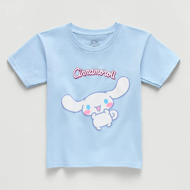 Little & Big Kid Girls Crew Neck Short Sleeve Regular Fit Cinnamoroll Graphic T-Shirt