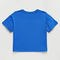 Thereabouts Little & Big Kid Girls Crew Neck Short Sleeve Boxy Fit Graphic T-Shirt