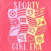 Xersion Little & Big Kid Girls Crew Neck Short Sleeve Regular Fit Graphic T-Shirt