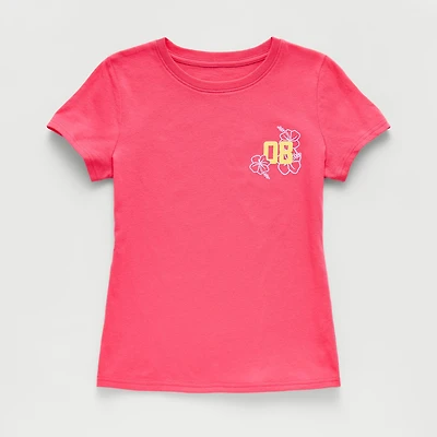 Xersion Little & Big Kid Girls Crew Neck Short Sleeve Regular Fit Graphic T-Shirt