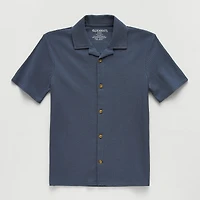 Thereabouts Little & Big Kid Boys Short Sleeve Fitted Regular Fit Button-Down Shirt
