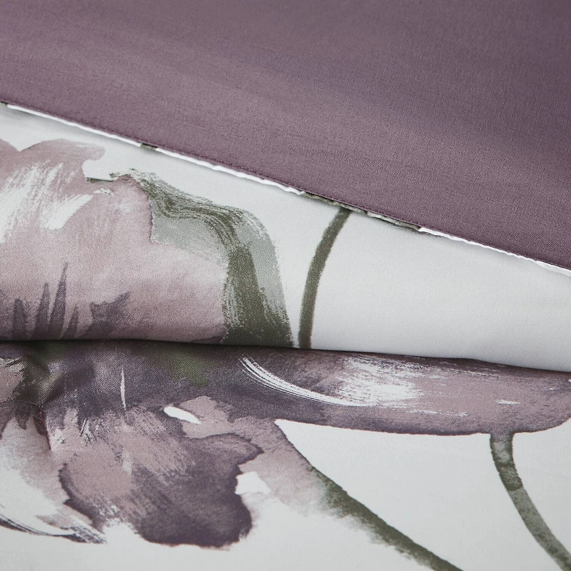 Madison Park Essentials Leena Floral Complete Bedding Set with Sheets